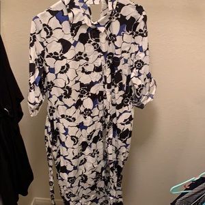 Blue black work dress